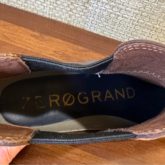 🌟2xHP🌟Cole Haan Zerogrand Waterproof Chelsea Boots Brown Bourbon Leather C30164 - Picture 8 of 11